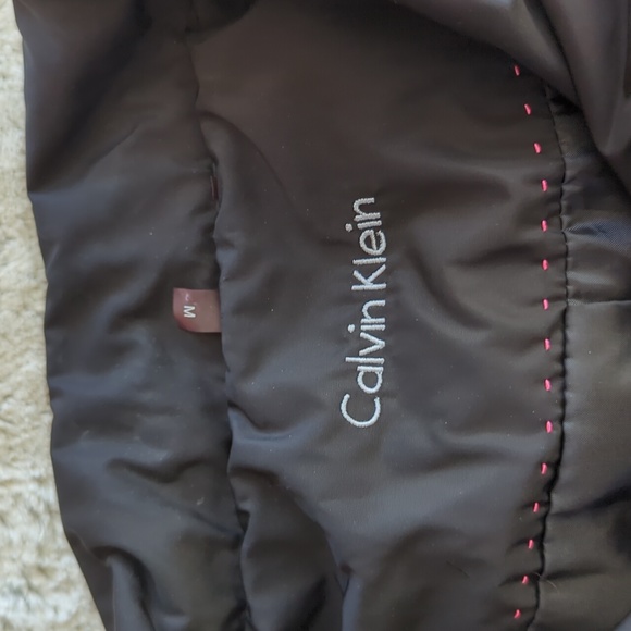 Calvin Klein Womens Full Zip Coat Jacket Mock Neck Long Sleeves Black Size M - Picture 5 of 8